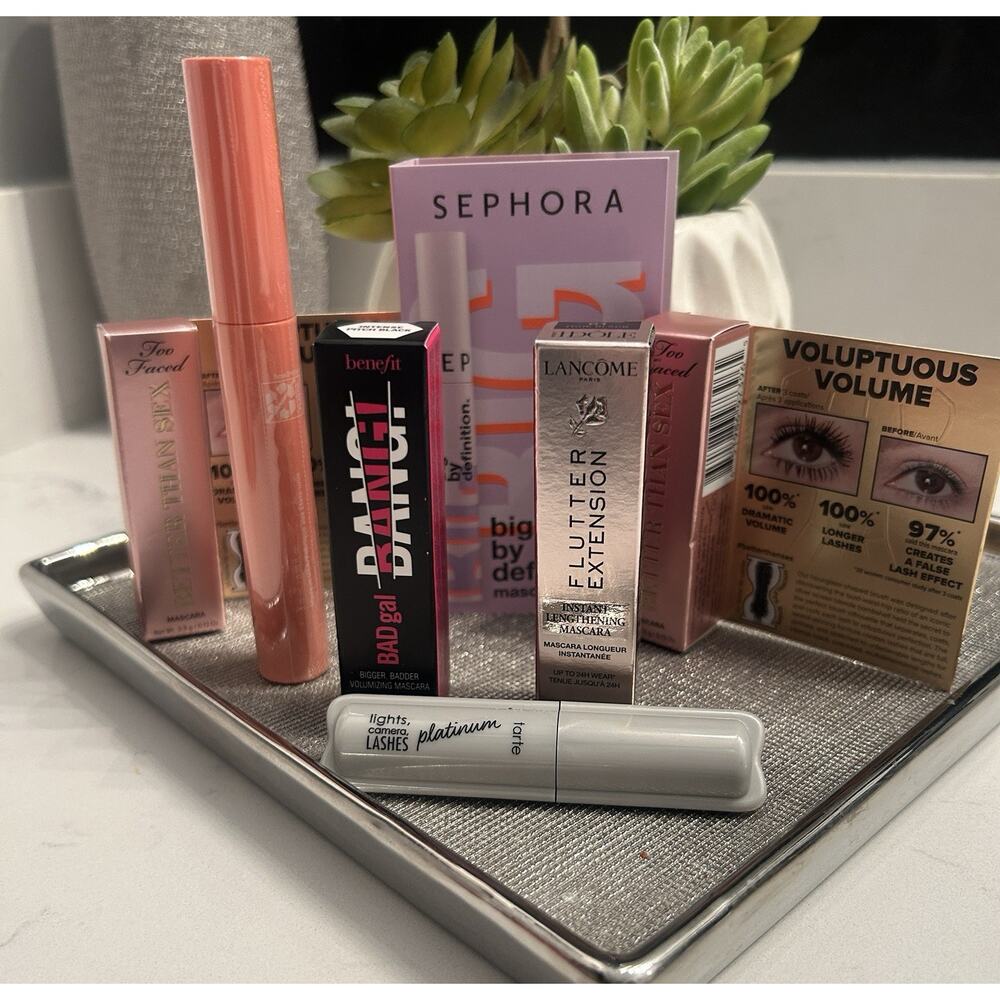 Lot Of 7 Deluxe Travel Mascaras Too Faced Lancome Ulta Tarte Benefit Sephora